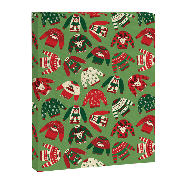 Ugly Christmas Sweaters Pattern Canvas Print Gallery Image 1