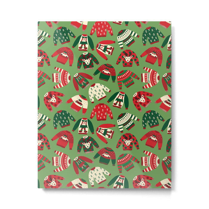 Ugly Christmas Sweaters Pattern Metal Print Gallery Image 1