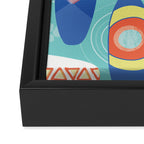 Vintage Surfboards Pattern Framed Canvas Print Gallery Image 3