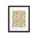 Vintage tea party - tea cups and sweets beige Framed Art Print Gallery Image 6