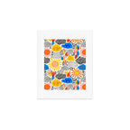 Weather Sun Clouds Rain Pattern #childrendecor #kidspattern Art Print Gallery Image 1