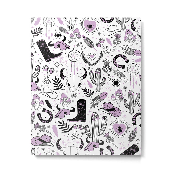 Wild West Cowboy Cowgirl Horse Ranch Pattern #cowboypattern Metal Print Gallery Image 1
