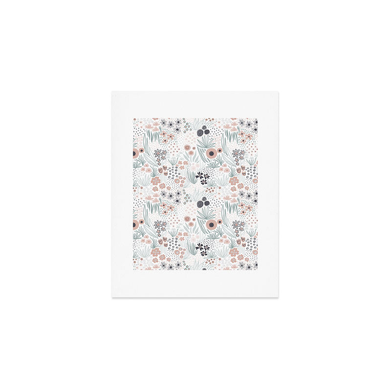 Winter Flower Meadow Art Print Gallery Image 1