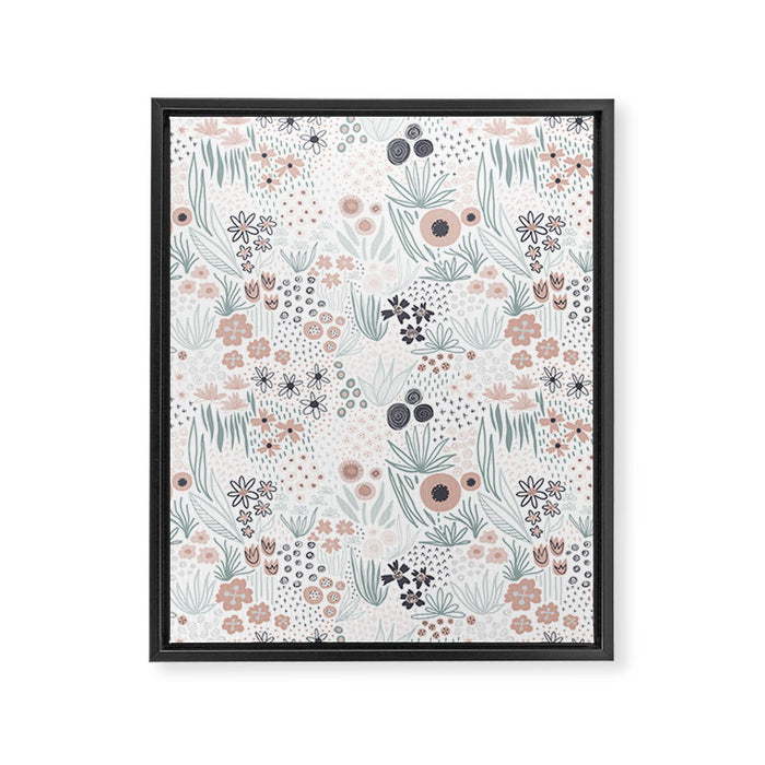 Winter Flower Meadow Framed Canvas Print Gallery Image 1