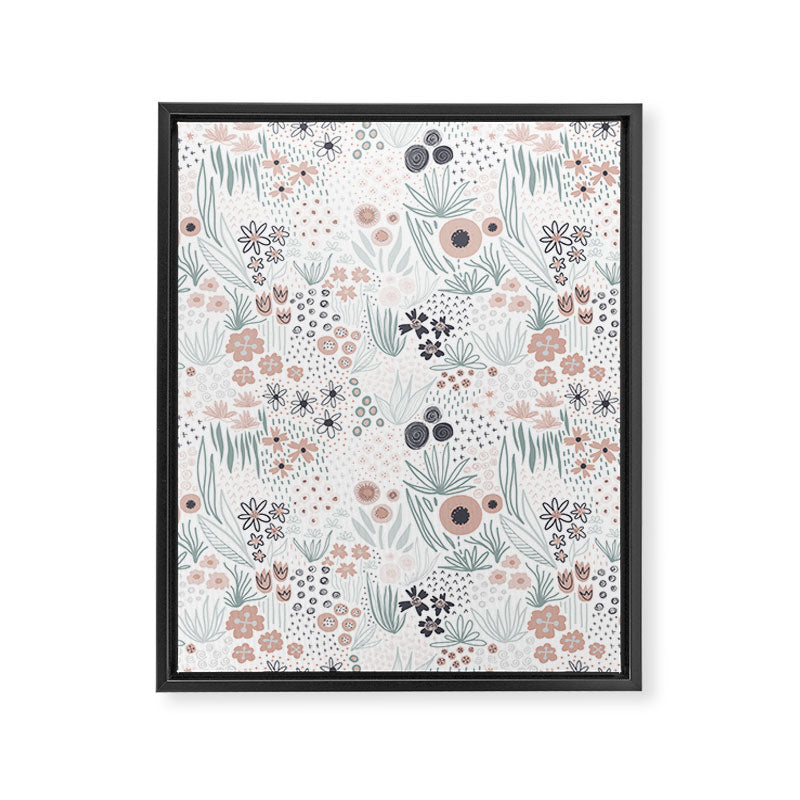 Winter Flower Meadow Framed Canvas Print Gallery Image 8