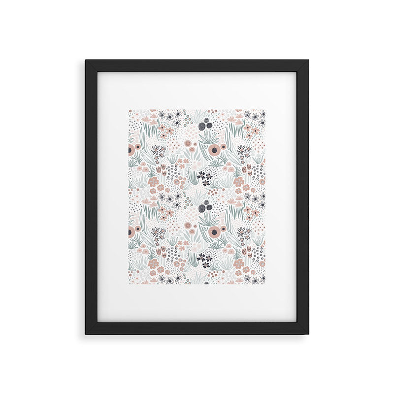 Winter Flower Meadow Framed Art Print Gallery Image 6