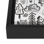 Woodland Animals Large Framed Canvas Print Gallery Image 3