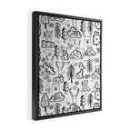 Woodland Animals Large Framed Canvas Print Gallery Image 2