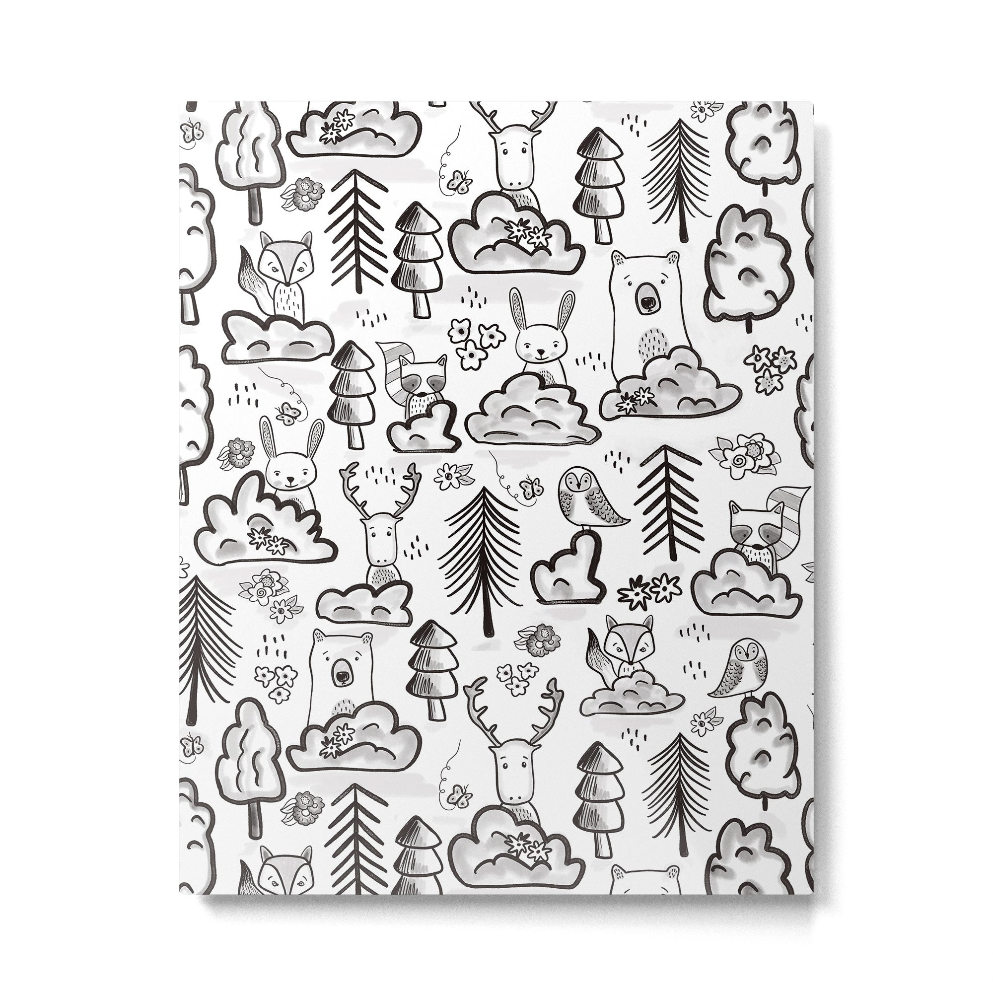 Woodland Animals Large Metal Print Gallery Image 6