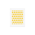 Yellow Mid Century Arc Shapes Minimal Pattern Art Print Gallery Image 1