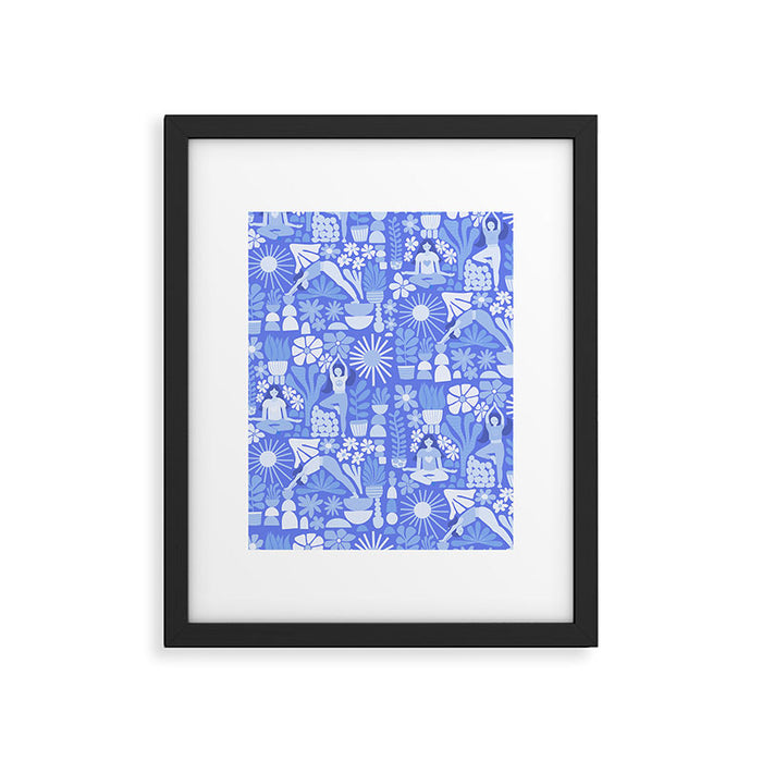 Yoga Blue Framed Art Print Gallery Image 1