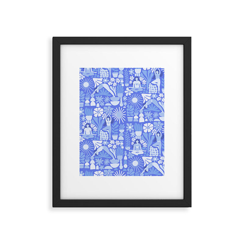 Yoga Blue Framed Art Print Gallery Image 6