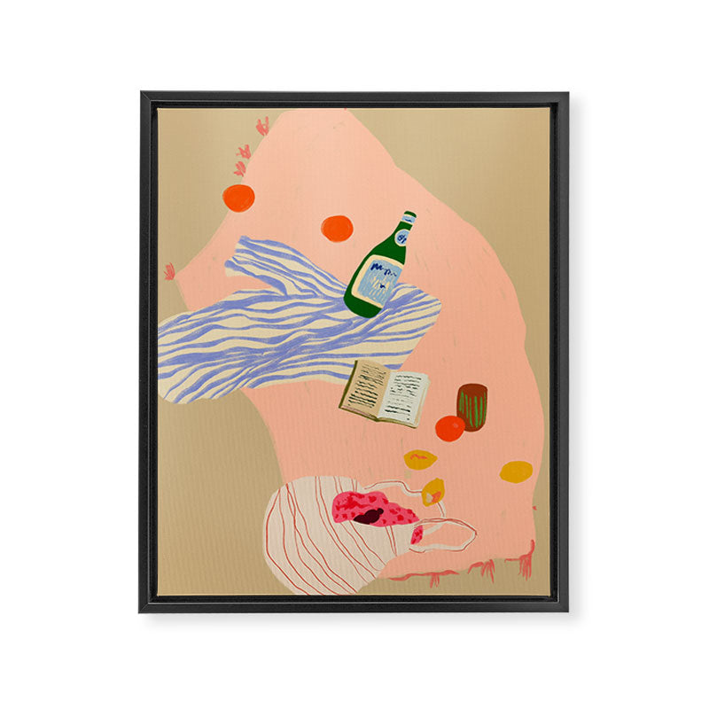 BEACH PICNIC Framed Canvas Print Gallery Image 3
