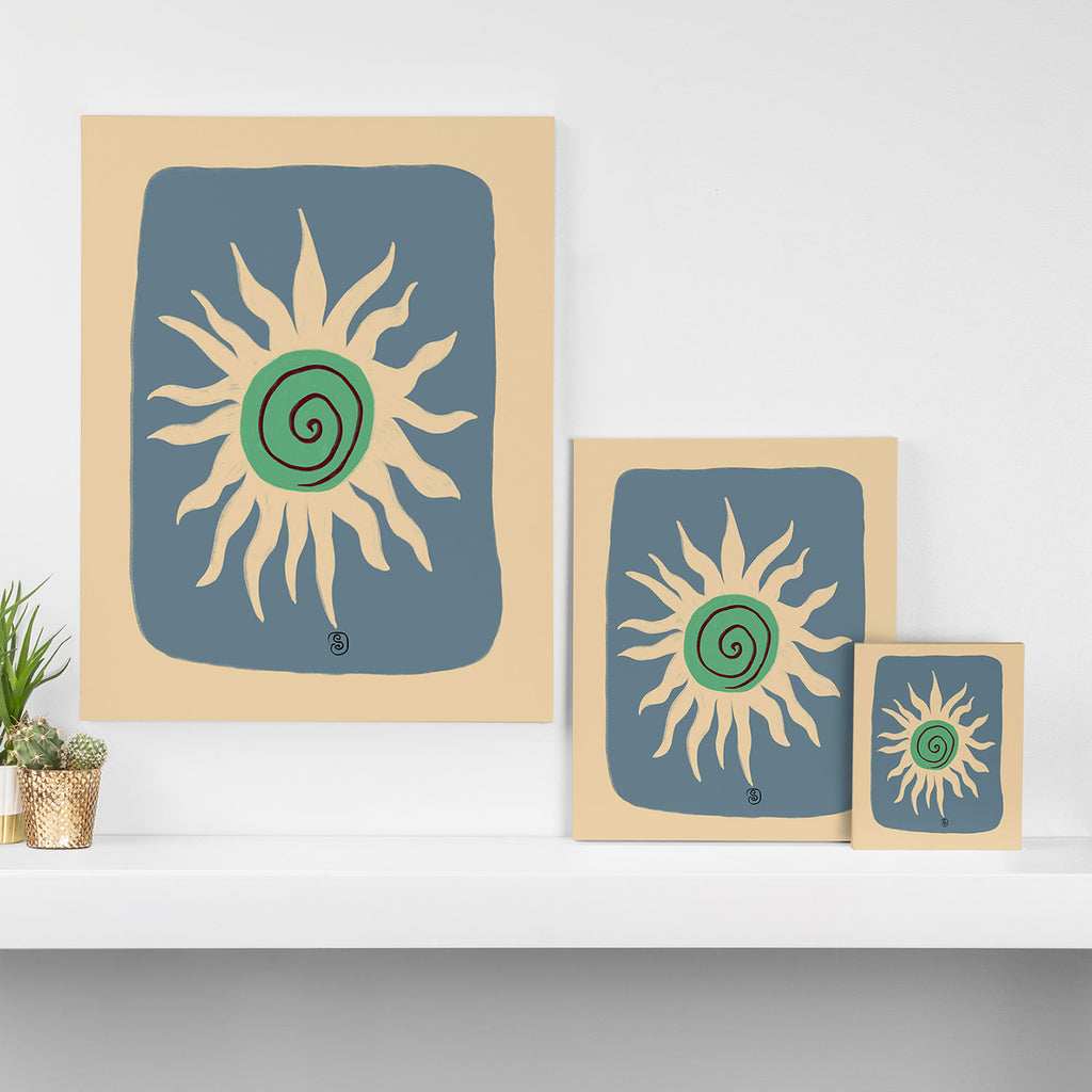 BLUE SUN Canvas Print Gallery Image 3