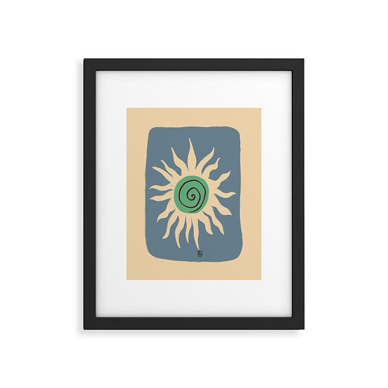 BLUE SUN Framed Art Print Gallery Image 5