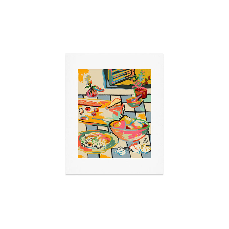 BREAD AND PASTA LOVE  Art Print Gallery Image 1