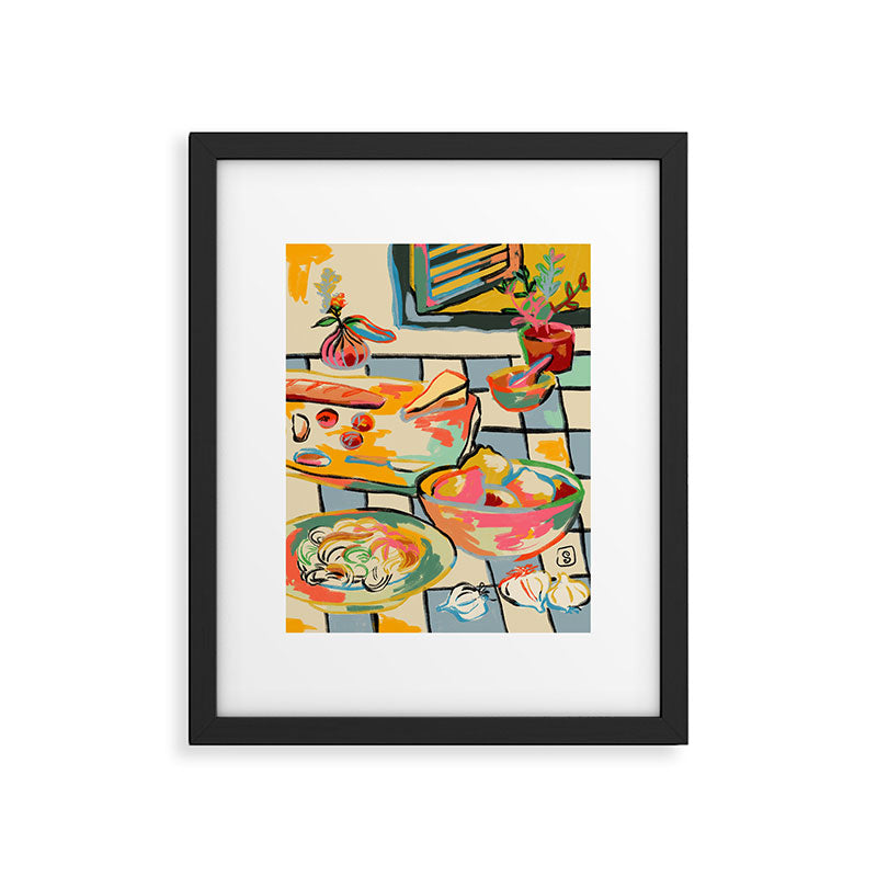 BREAD AND PASTA LOVE  Framed Art Print Gallery Image 4