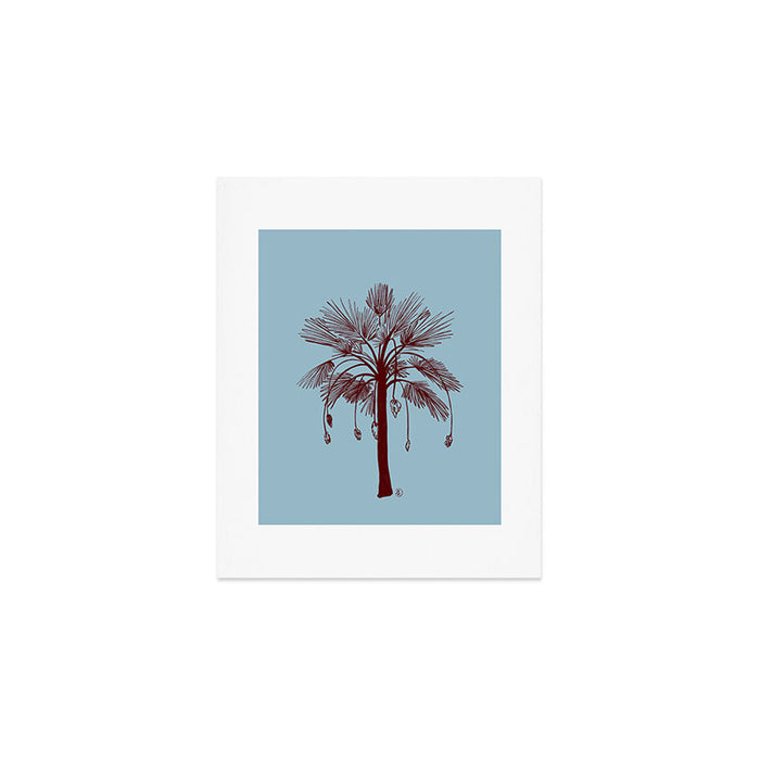 CALM BLUE PALM TREE Art Print Gallery Image 1