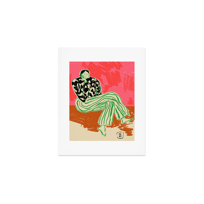 CALM WOMAN PORTRAIT Art Print Gallery Image 1