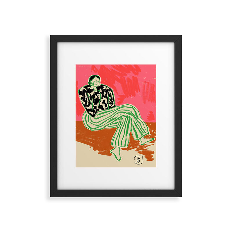 CALM WOMAN PORTRAIT Framed Art Print Gallery Image 4