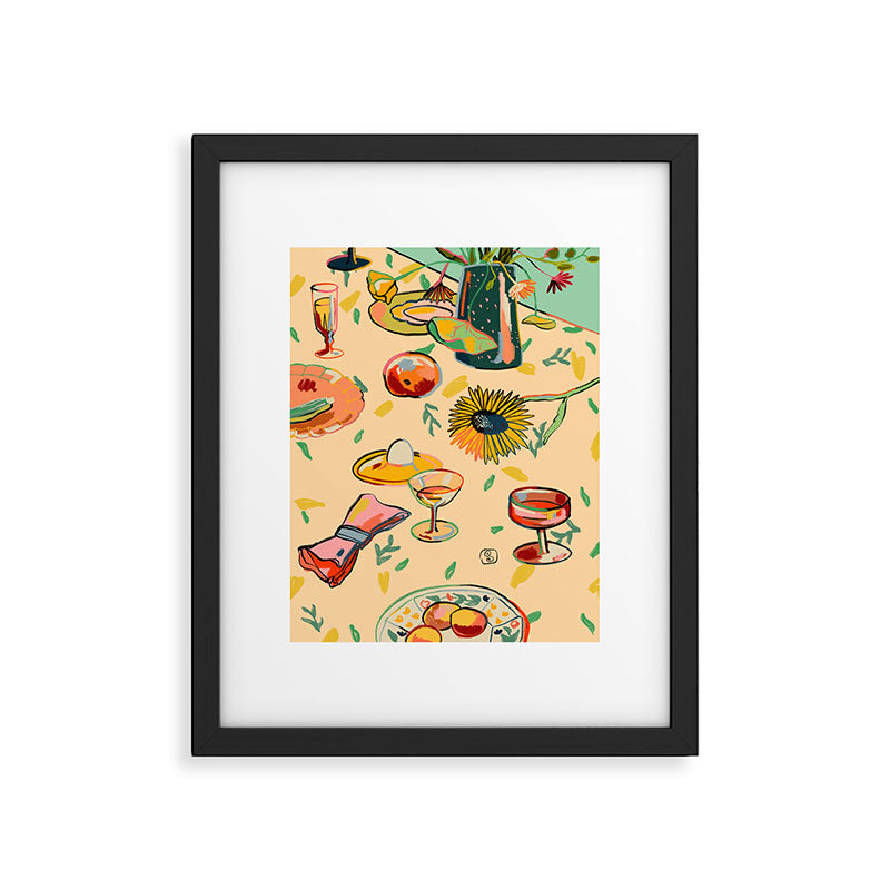 COCKTAILS IN THE GARDEN Framed Art Print Gallery Image 5