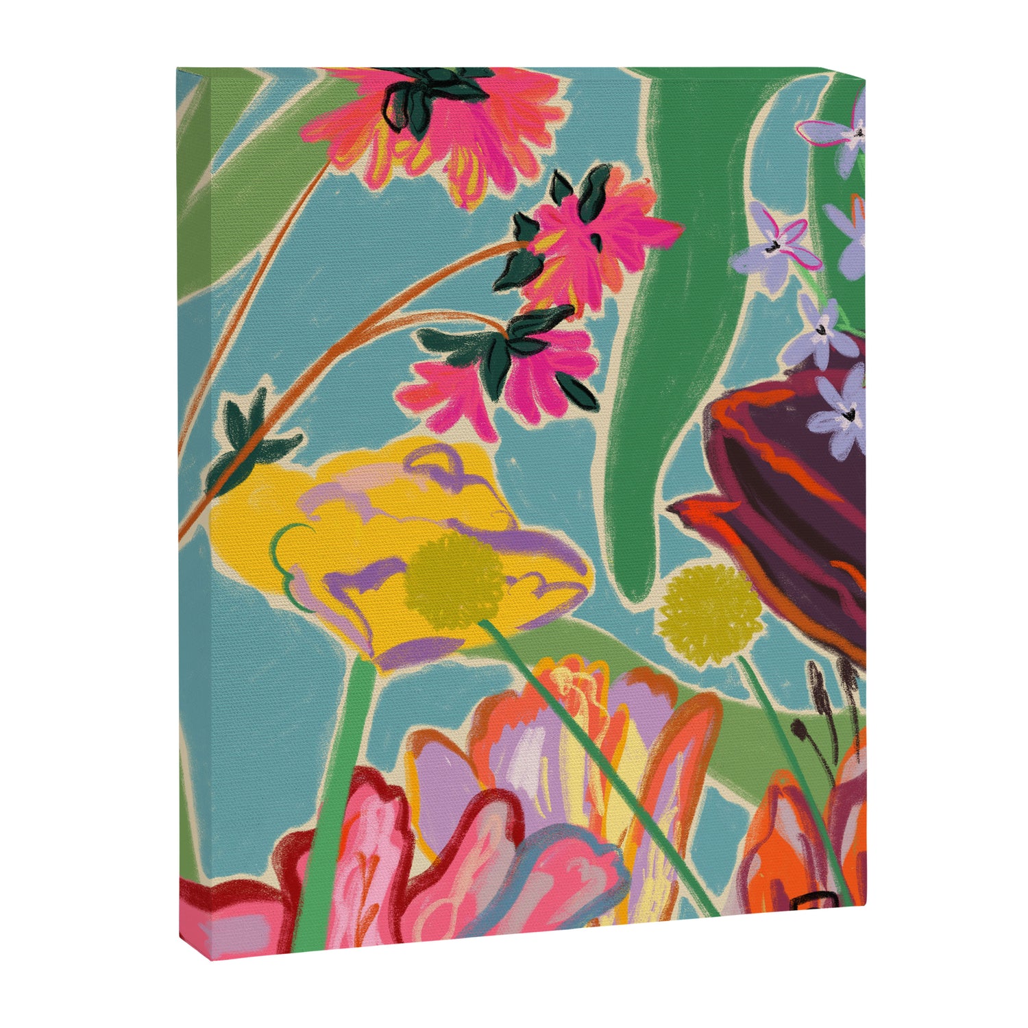 COLOURFUL TULIPS MEDITATION Canvas Print Gallery Image 3