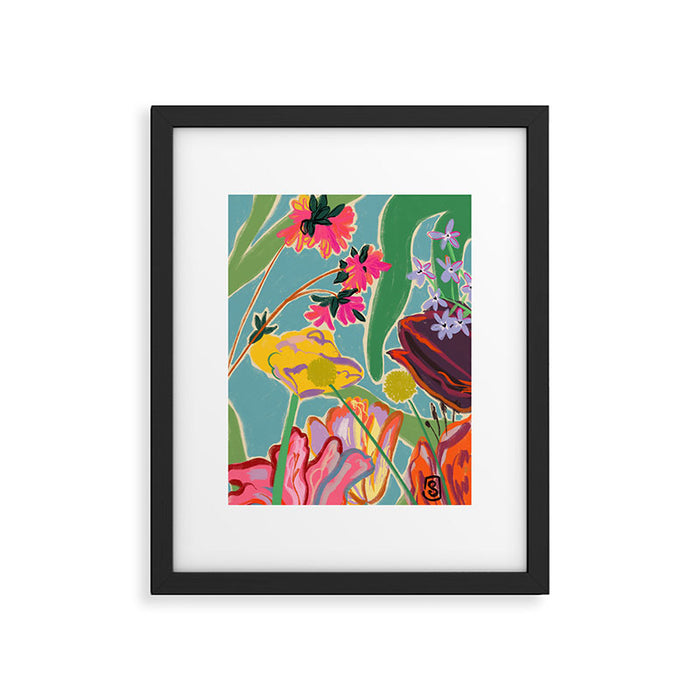 COLOURFUL TULIPS MEDITATION Framed Art Print Gallery Image 1