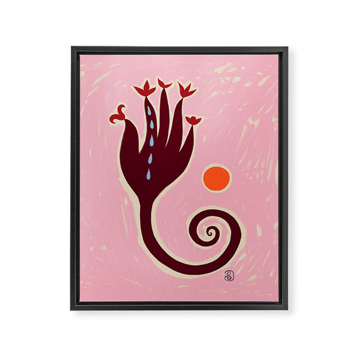CRYING HAND Framed Canvas Print Gallery Image 1