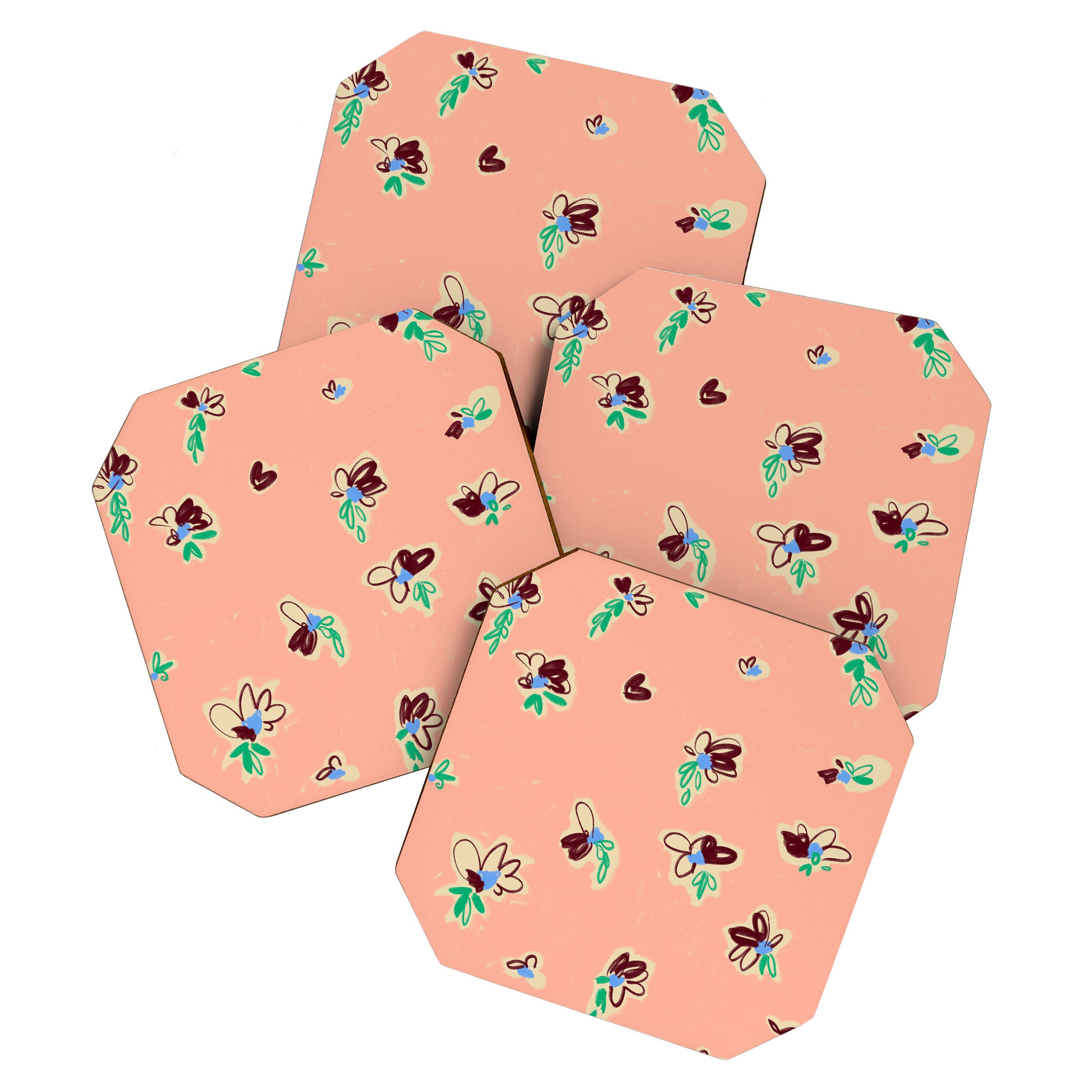 EASY ELEGANCE floral pattern Coaster Gallery Image 1