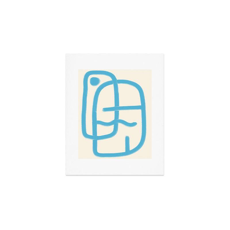FISHERMAN ABSTRACT PORTRAIT Art Print Gallery Image 1