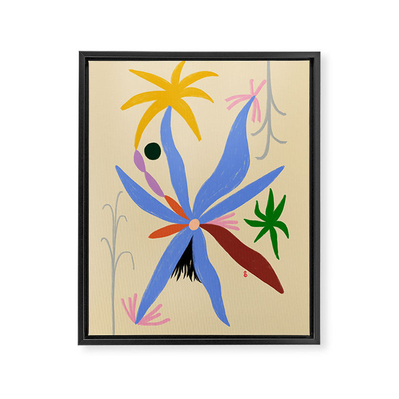 FLOWERS IN MY HEAD Framed Canvas Print Gallery Image 3