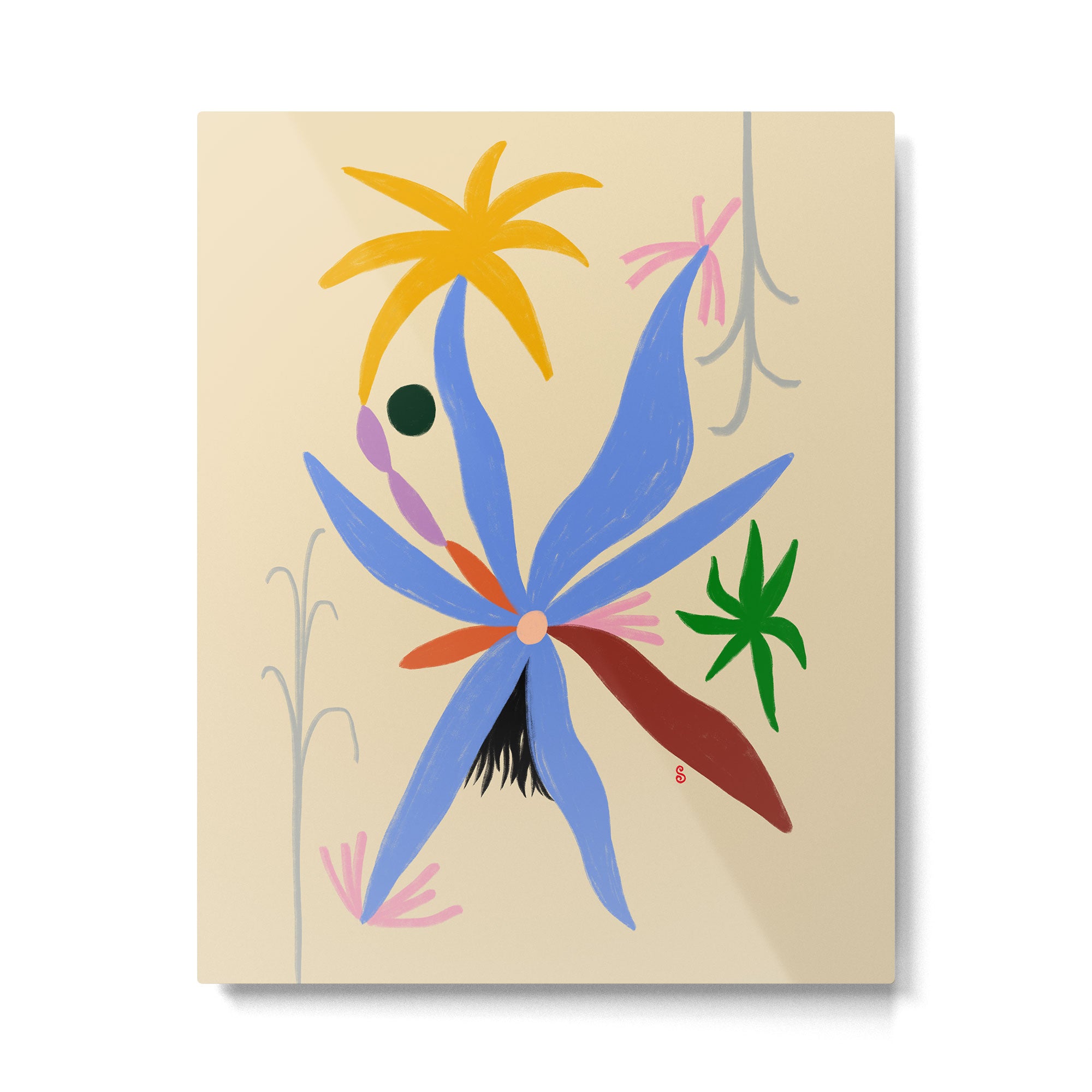 FLOWERS IN MY HEAD Metal Print Gallery Image 4