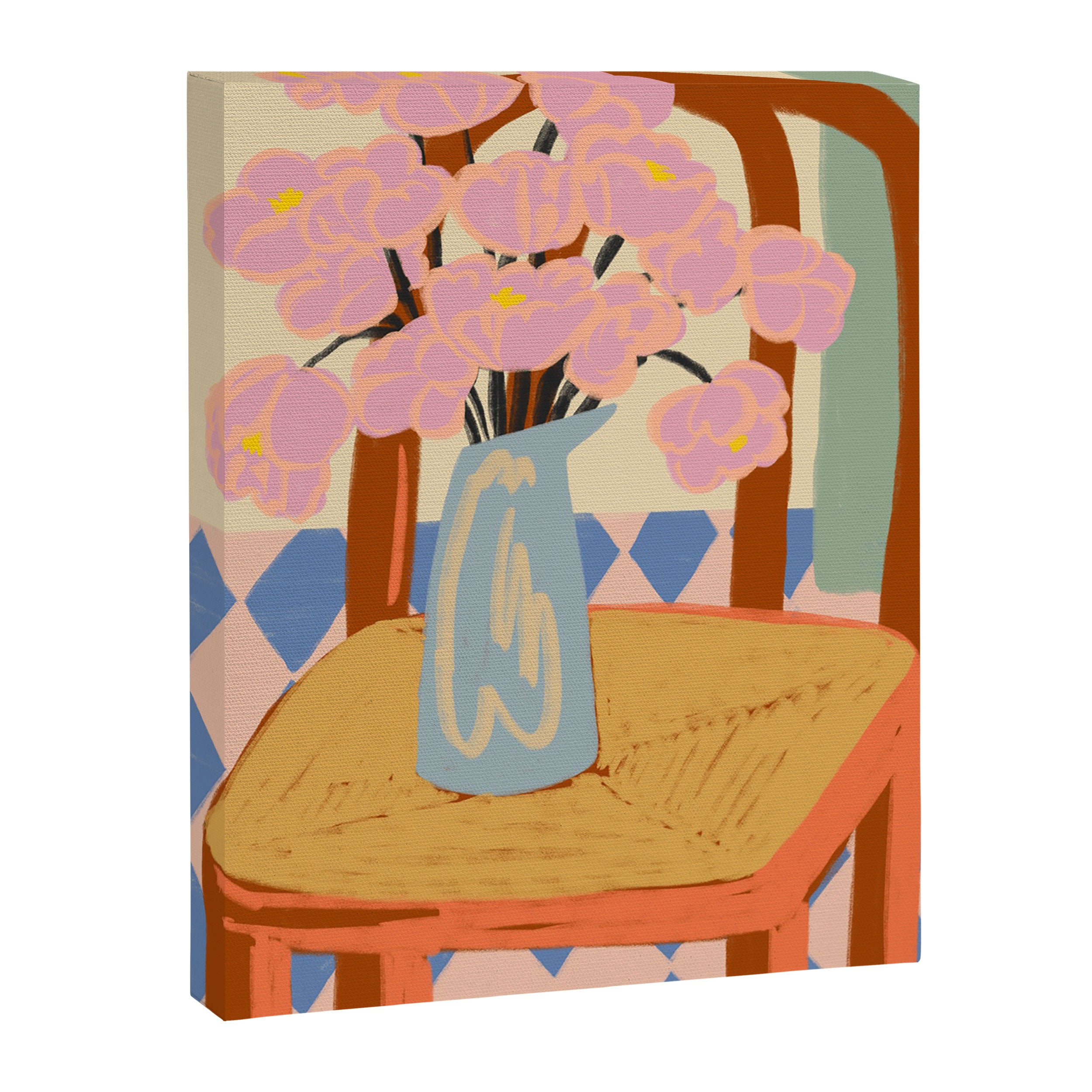 FLOWERS ON A CHAIR Canvas Print Gallery Image 3