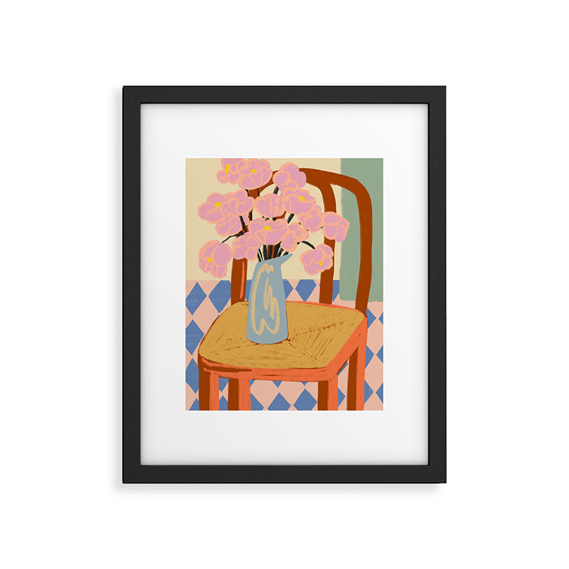 FLOWERS ON A CHAIR Framed Art Print Gallery Image 5