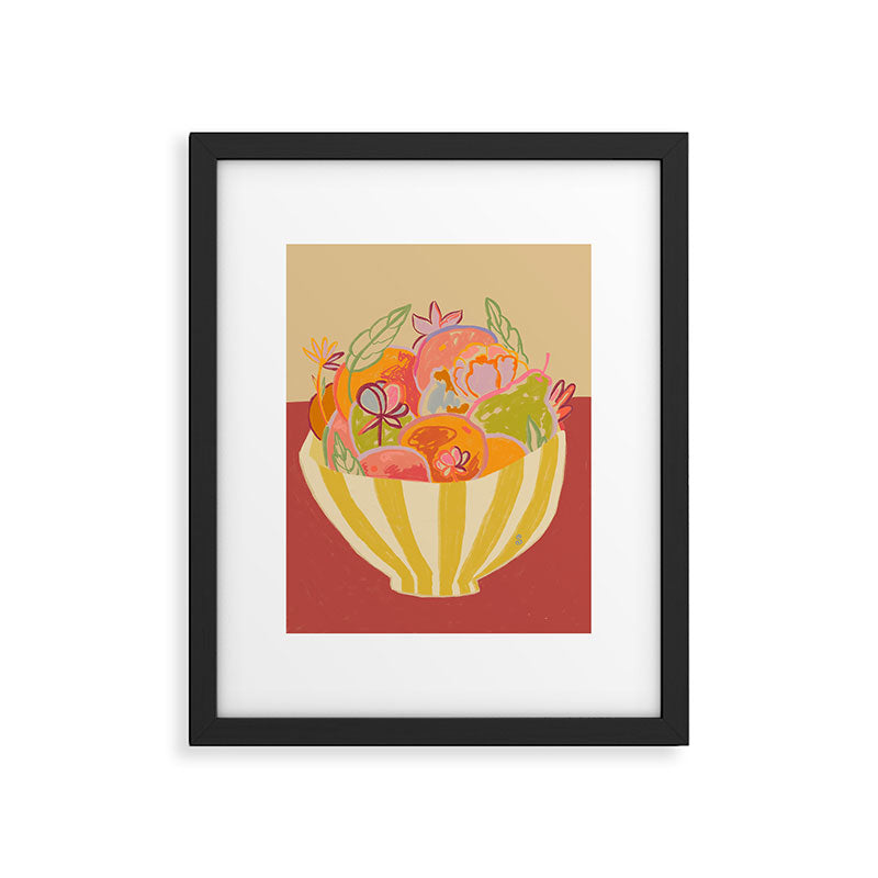 FRUIT AND FLOWER BOWL Framed Art Print Gallery Image 5