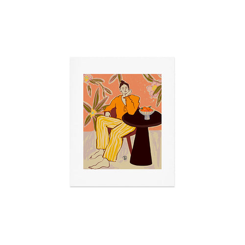 Girl With Oranges Art Print Gallery Image 1