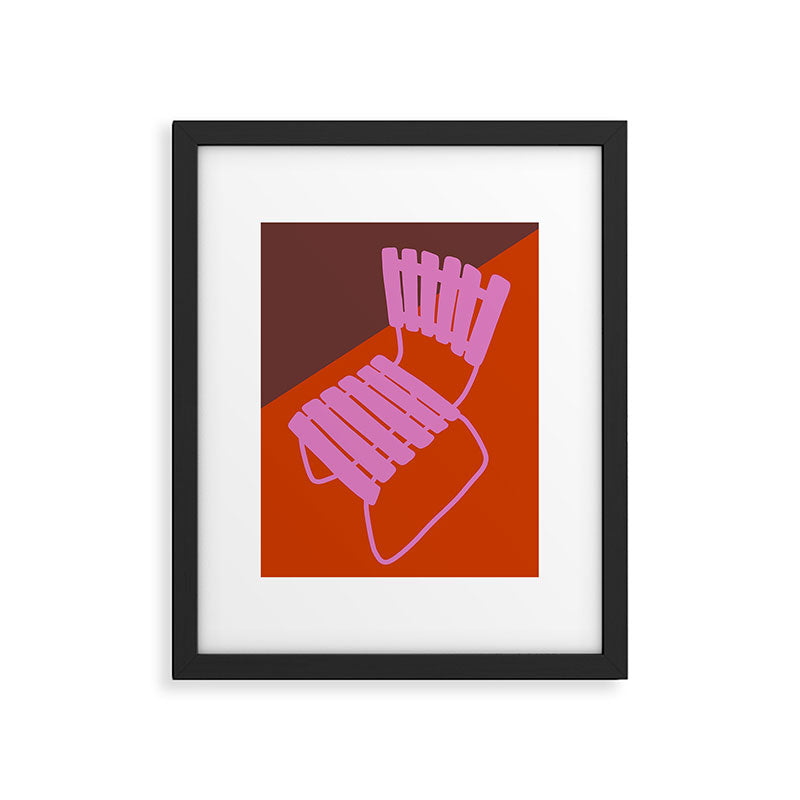 GON FOR A WALK RED Framed Art Print Gallery Image 5