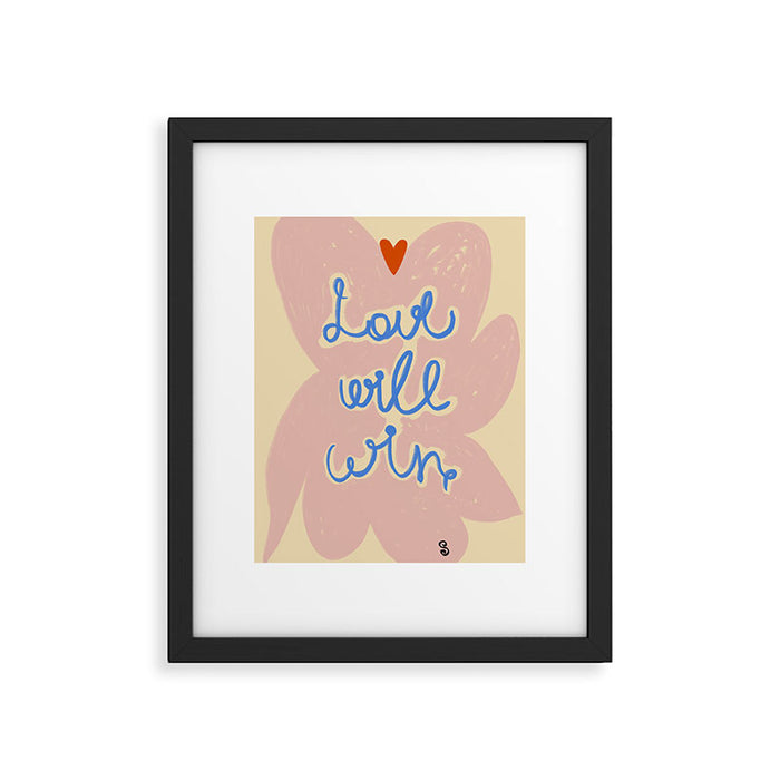 LOVE WILL WIN Framed Art Print Gallery Image 1