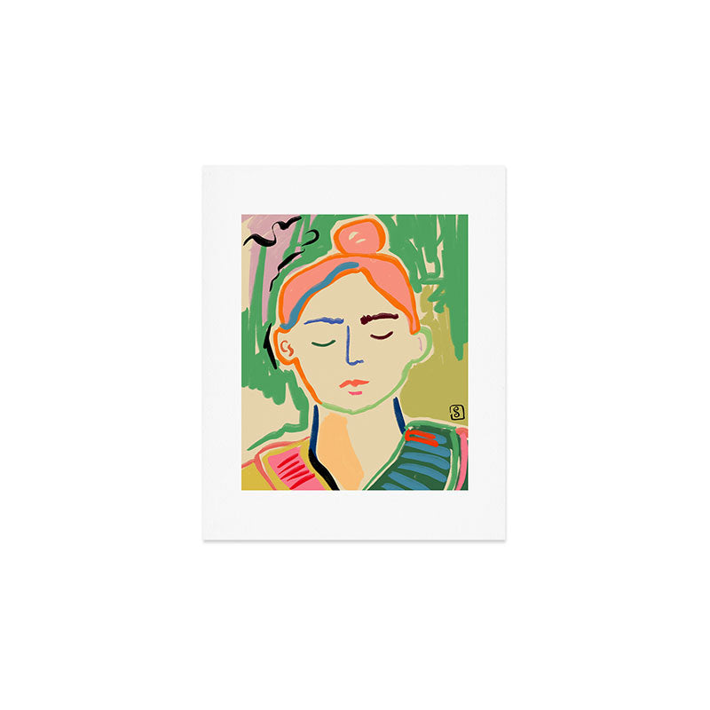 MEDITATING Art Print Gallery Image 1