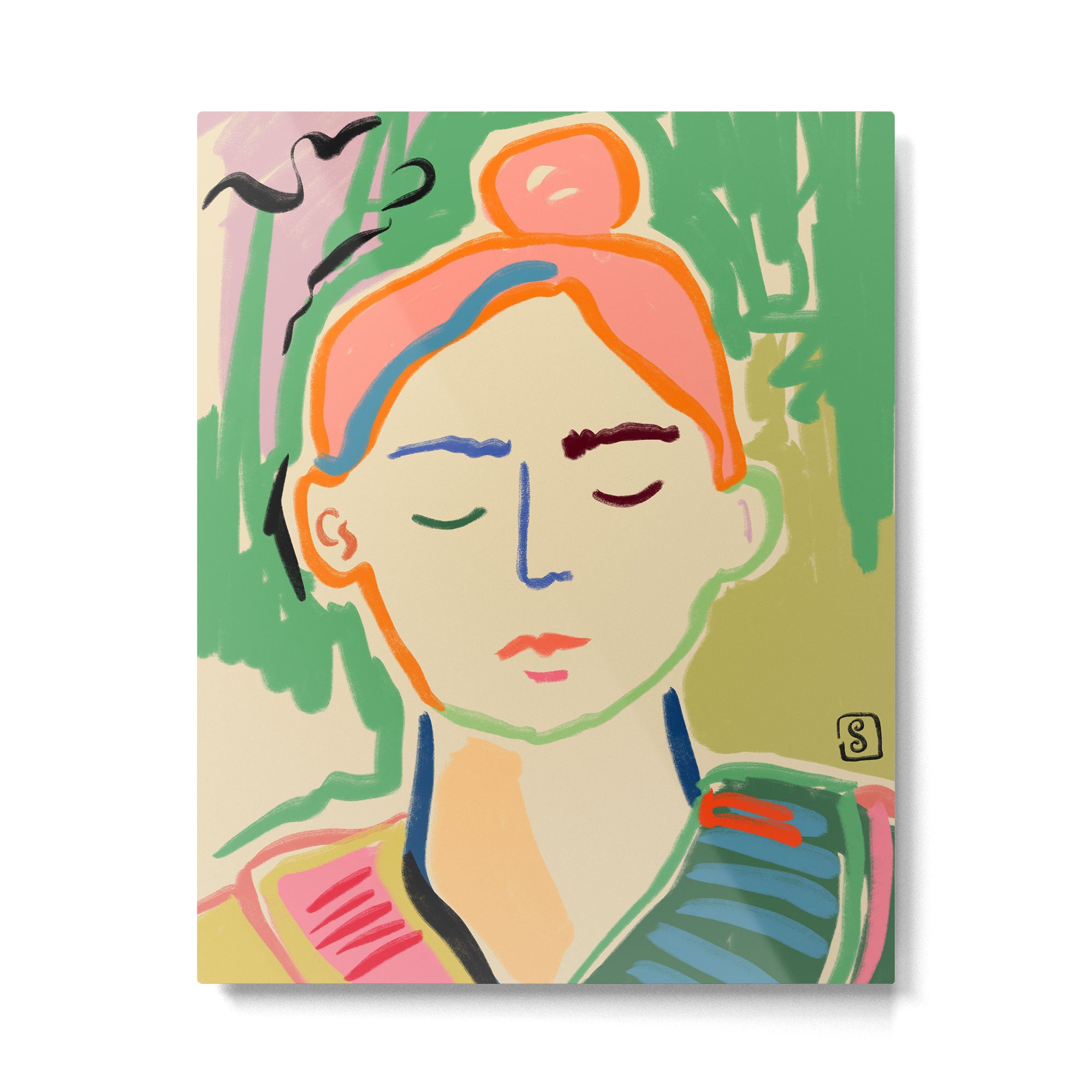 MEDITATING Metal Print Gallery Image 4