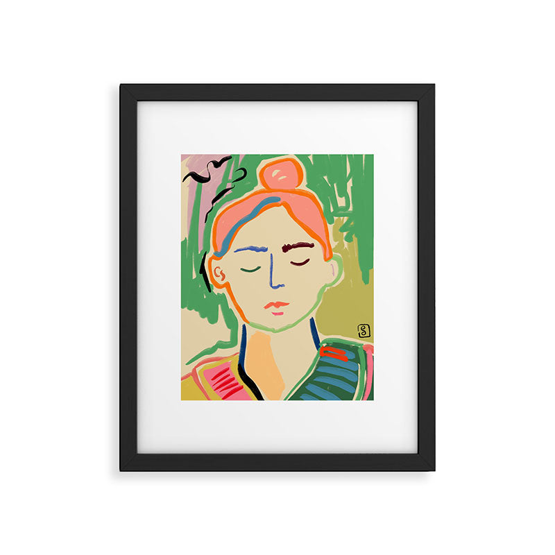 MEDITATING Framed Art Print Gallery Image 5