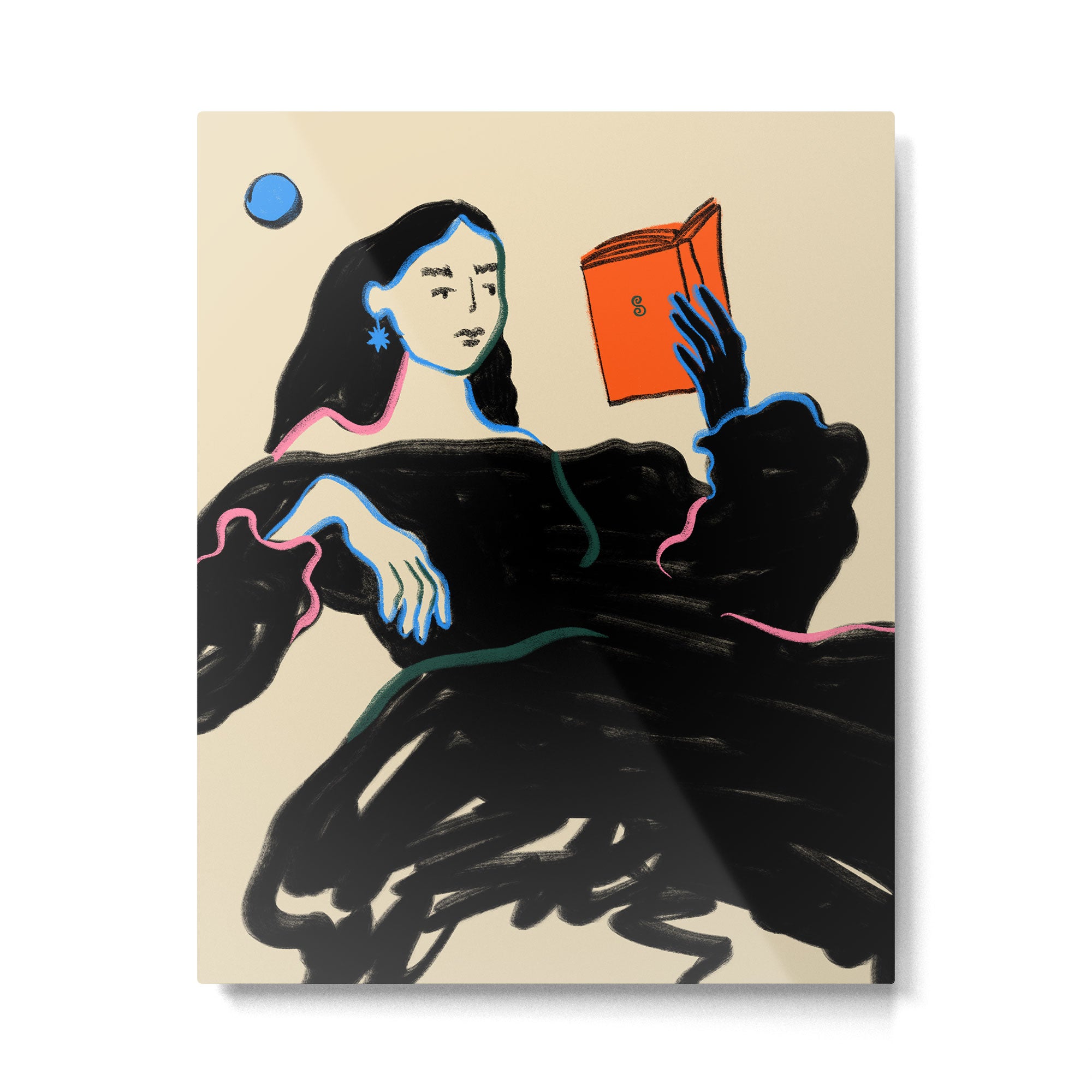 MIDNIGHT READING Metal Print Gallery Image 4