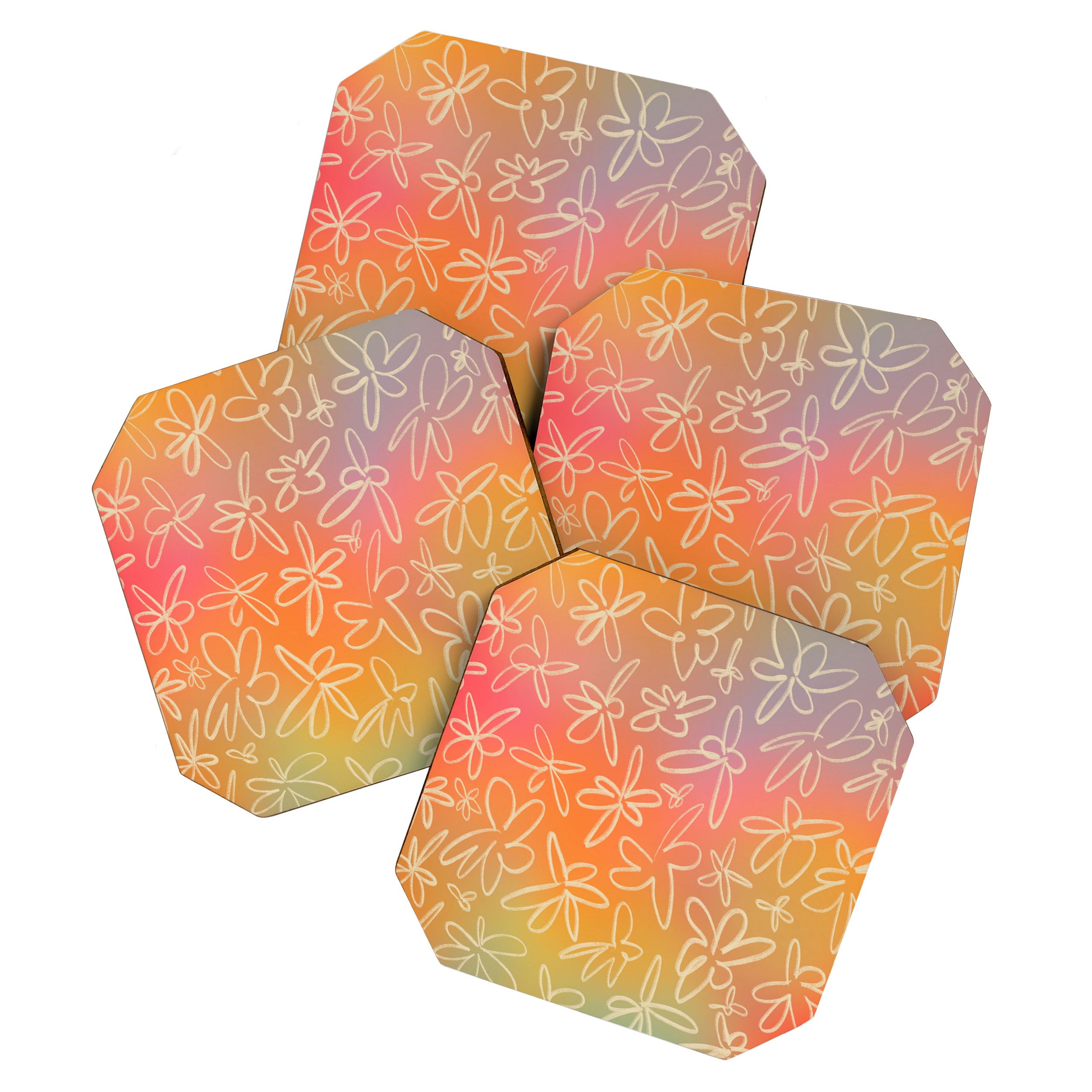 MISTY FIELD OF FLOWERS Coaster Gallery Image 1