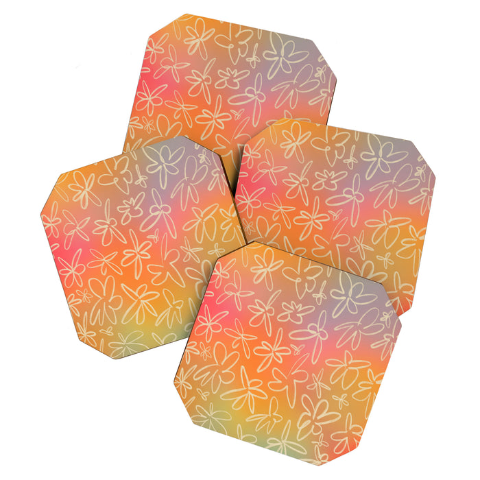 MISTY FIELD OF FLOWERS Coaster Gallery Image 1