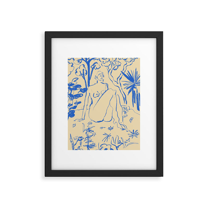 MYSTICAL FOREST BLUE Framed Art Print Gallery Image 5