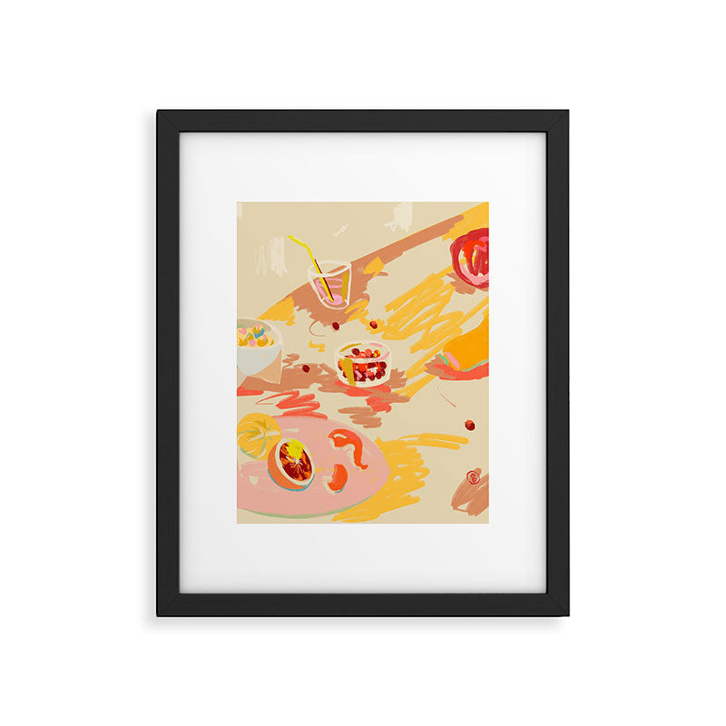 ORANGE AND PINK FRUIT Framed Art Print Gallery Image 6