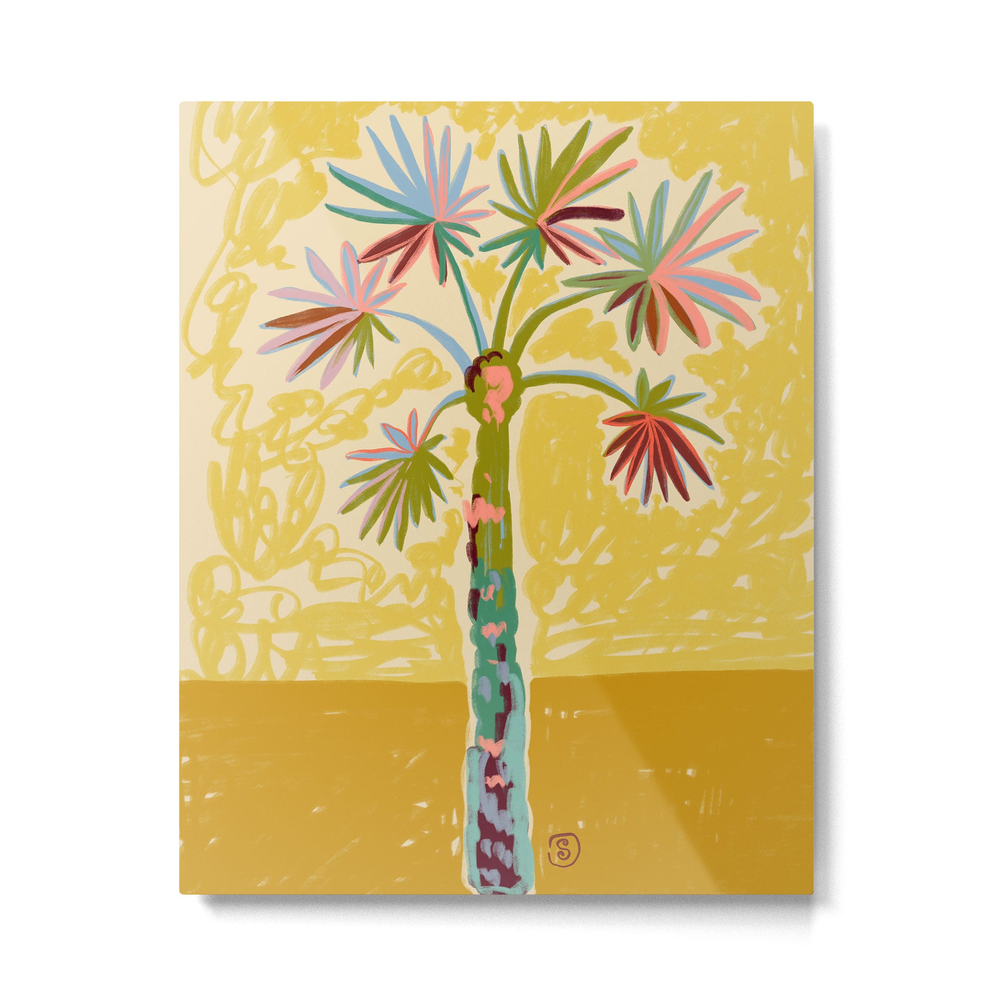 PALM TREE IN THE SUN Metal Print Gallery Image 4