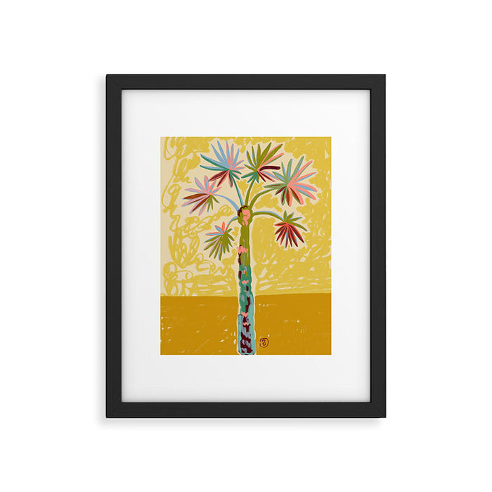 PALM TREE IN THE SUN Framed Art Print Gallery Image 1