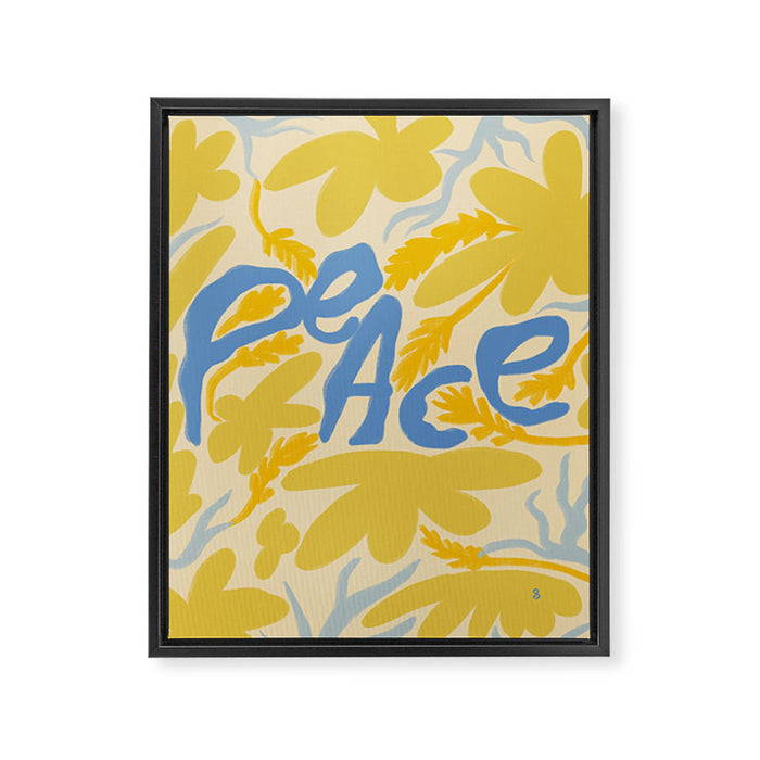 PEACE Framed Canvas Print Gallery Image 1