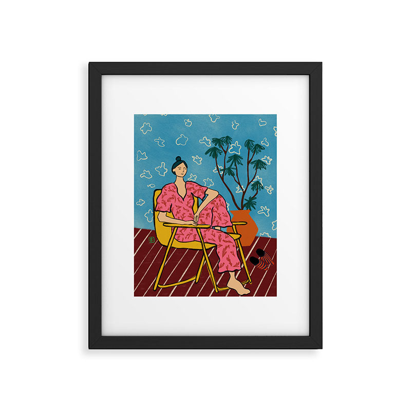 PLANT LADY AT HOME Framed Art Print Gallery Image 5